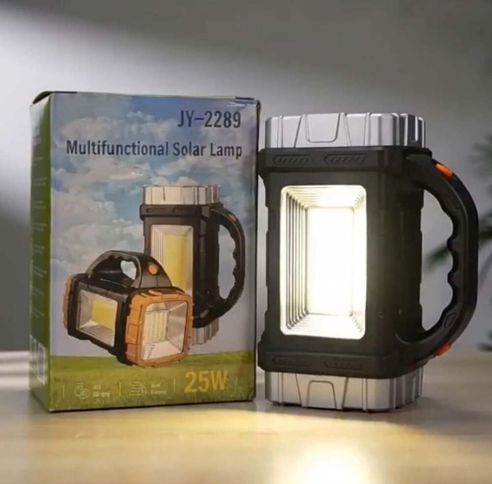 JY-2289 25W Multifunctional Solar LED Camping Lantern and Power Bank
